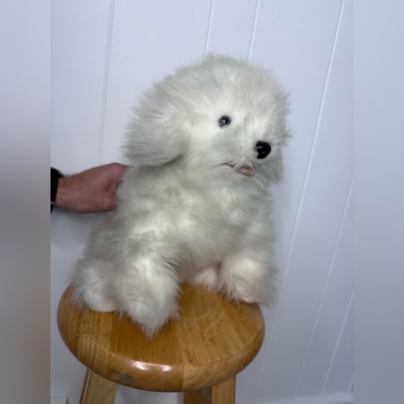 TY Classic 1989 Max White Fluffy Dog Maltese Stuffed Animal Plush - Picture 1 of 10